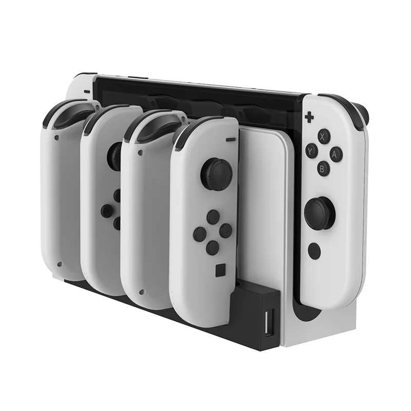 PG-9186 Charger Dock Stand 5 IN 1 Controller Charger Charging Station for Switch NS Joy-Con Game Console with Indicator