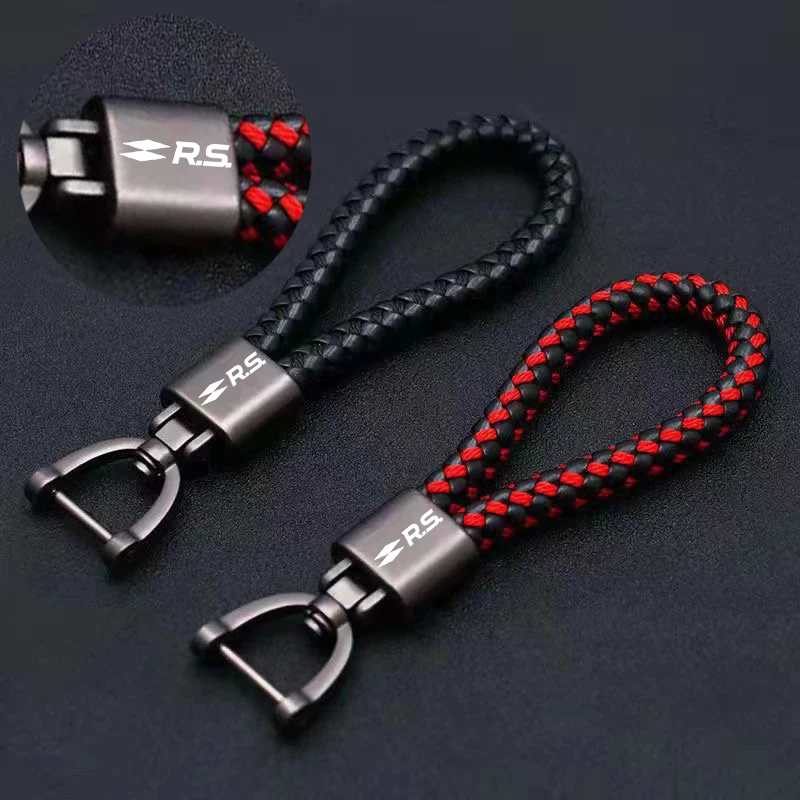 For Renault RS Clio Scenic Logan Megane Koleos Sandero Safrane High Quality Fashion Exquisite Cars Woven Keychain