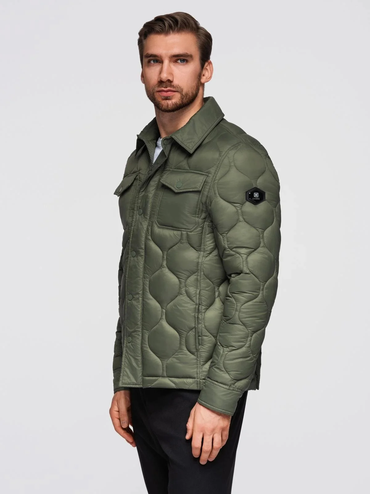 High-End Men's Lightweight Warmth Cotton Shirt Style Jacket Autumn Winter Fashion City Loose Fit Long Sleeve Cleanfit Button