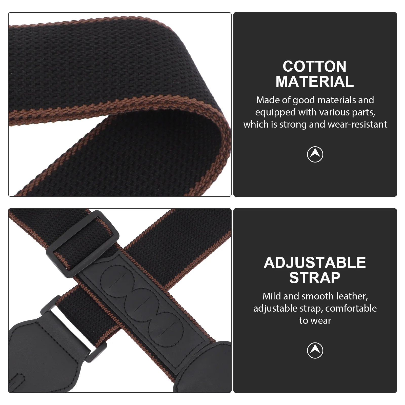 

1Set Guitar Strap Suit Practical Durable Cotton Safe Comfortable for Electric Acoustic Classical Guitar Accessory