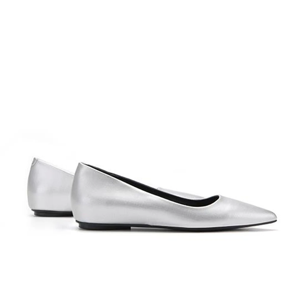 أحذية نسائية مسطحة مخصصة من الساتان الفضي 209، أحذية مريحة وعصرية للارتداء اليومي، أحذية رياضية ترفيهية بكعب مسطح