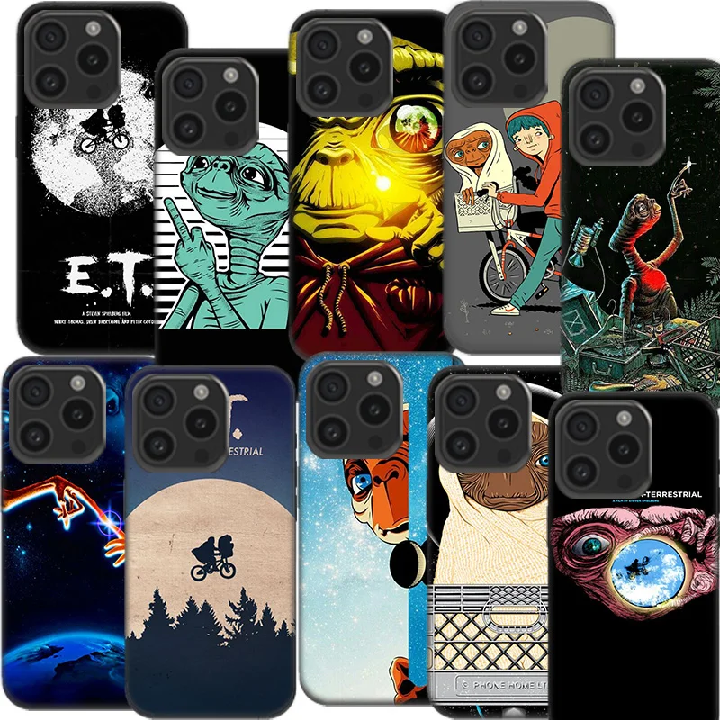 E.T. the Extra-Terrestrial Clear Phone Case For Aplee iPhone 12 13 Mini 14+ 15 Plus 16 Pro Max Cover 11 Pro X XS Max Coque Hard