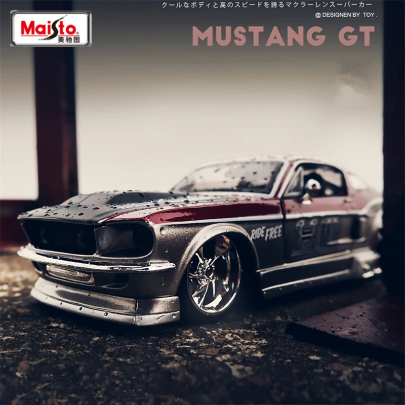 New Maisto 1:24 Harley Mustang GT Alloy Car Model Diecasts Metal Modified Sports Car Model Simulation Collection Childrens Gift