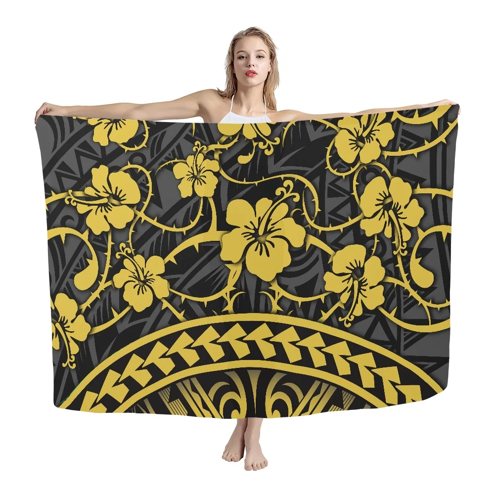 Hycool Đỏ Đảo Pohnpei 1 Mềm Lavalava Đầm Polynésie Thuộc Bộ Lạc Sarong Đi Biển Che Váy Nữ Bơi Bikini phù Hợp Với