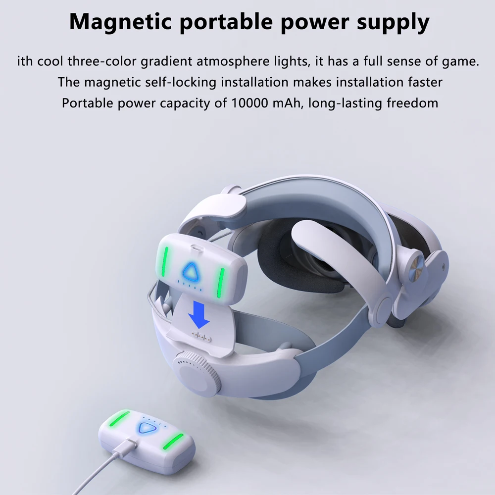 

for Meta Quest 3 Elite Strap with 5000mAh/10000mAh Battery VR Headset Fast Charging Head Strap Extend VR Playtime for Quest3