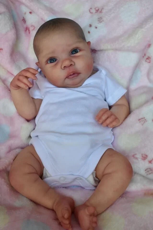 20inch Already Painted Reborn Baby Doll Miley Same As Picture Lifelike Soft Touch 3D Skin Painted Hair Visible Veins