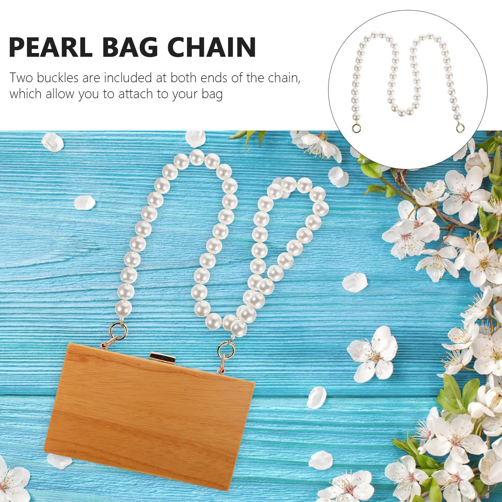 1 pcs Chain Women Handbag Strap Necklace Jewelry Pendant Halloween Christmas New Year Bag Chain Strap Handbag Chain Strap Pearl
