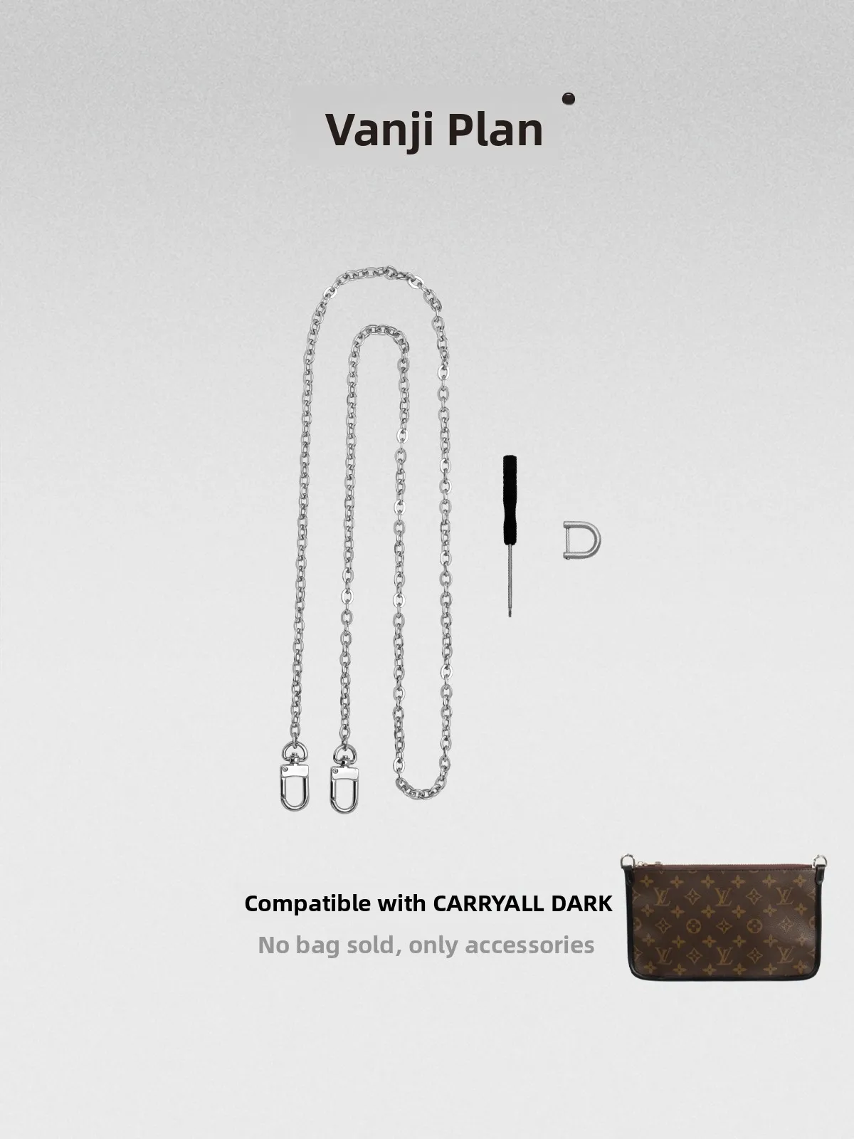tracolla-a-catena-black-knight-per-borsa-lv-carryall-dark-warrior-accessori-di-modifica-e-moda