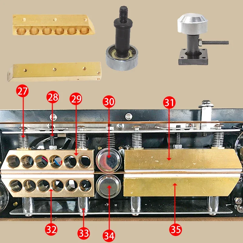

FRBM-810 Heating Copper Block/packaging Machine Sealing Machine Accessories Up And Down Heating Copper Block Heating Tube 980 20