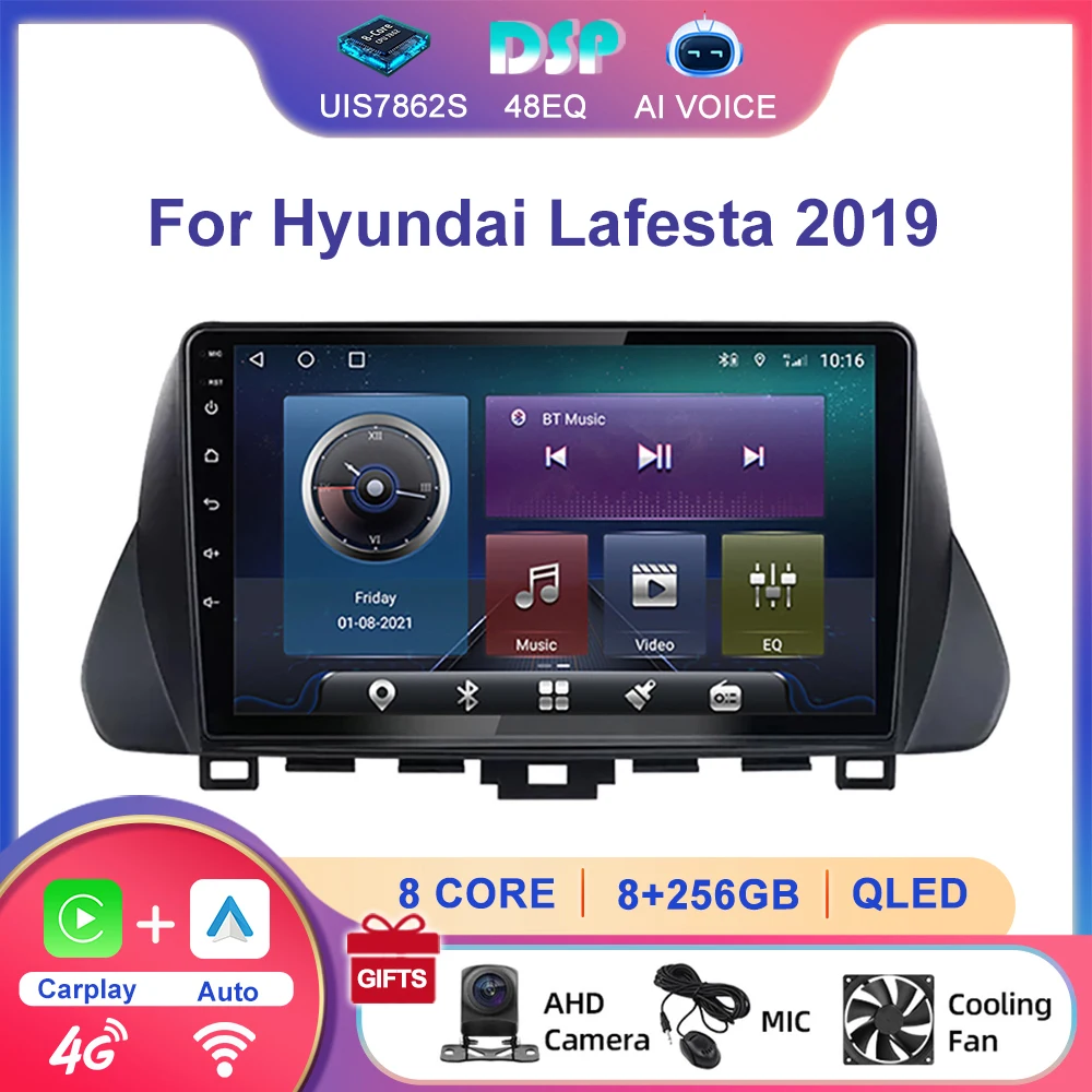 Touch Screen 4G Gps Navigation System Carplay Video Mp5 Multimedia For Hyundai Lafesta 2019 Mirrorlink Wifi Fm Rds Stereo Player