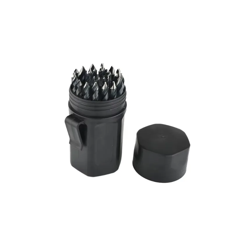 29PCS Industrial Grade Turbine Step M35 Cobalt High Speed Steel Spiral Groove Twist Bit Set Working Long Plastic Box