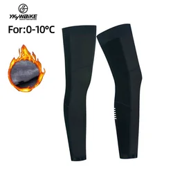 Ykywbike Winter Cycling Leg Warmers Pro Team Thermal Fleece Windproof Soft Shell Knee Sleeve Breathable Mtb Bike Protect Cover