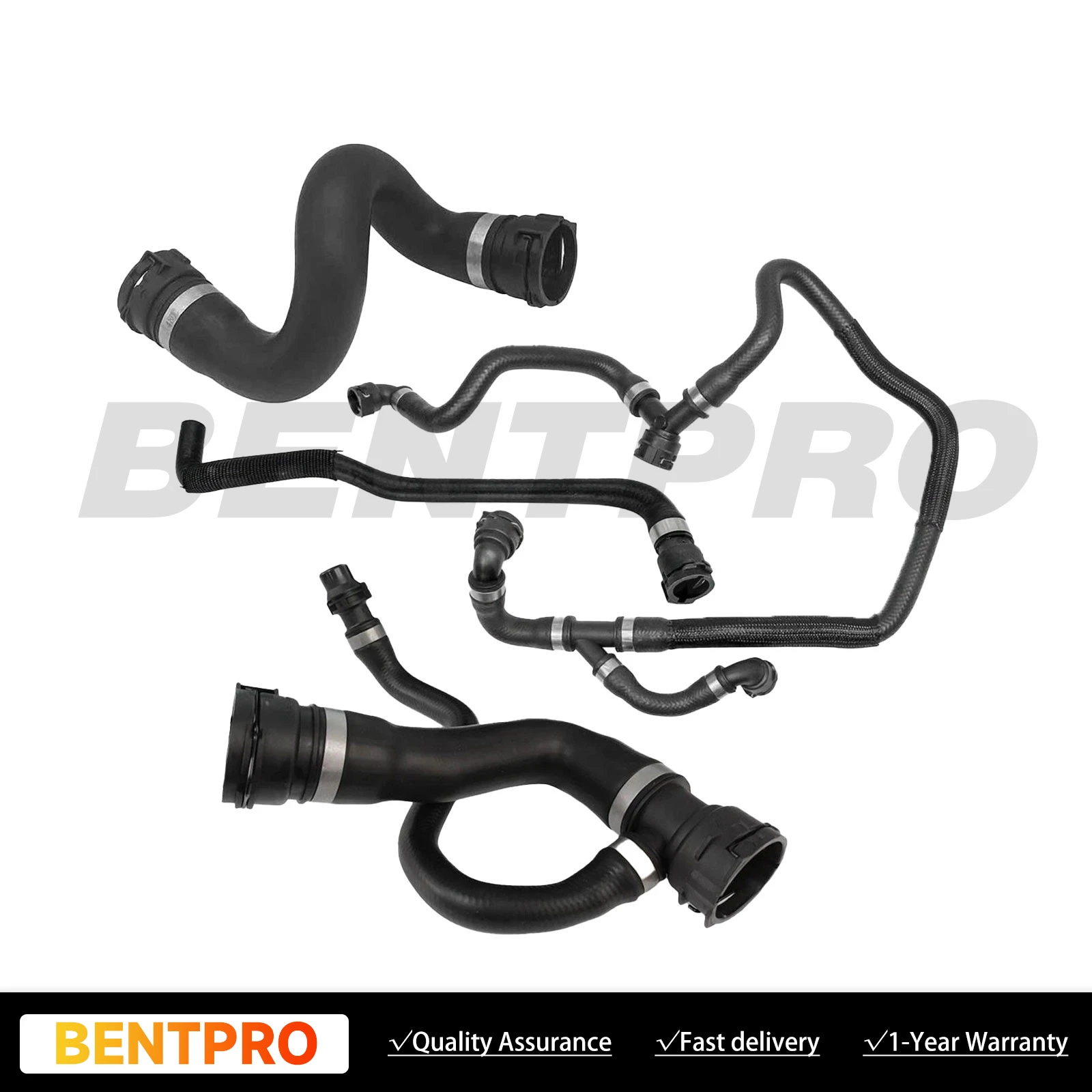 

Комплект из 4 шлангов для охлаждения двигателя BMW N52 X5 E70 3.0si 2007-2013 (номера деталей: 17127536235, 17127537108, 17127537109, 17127593490)