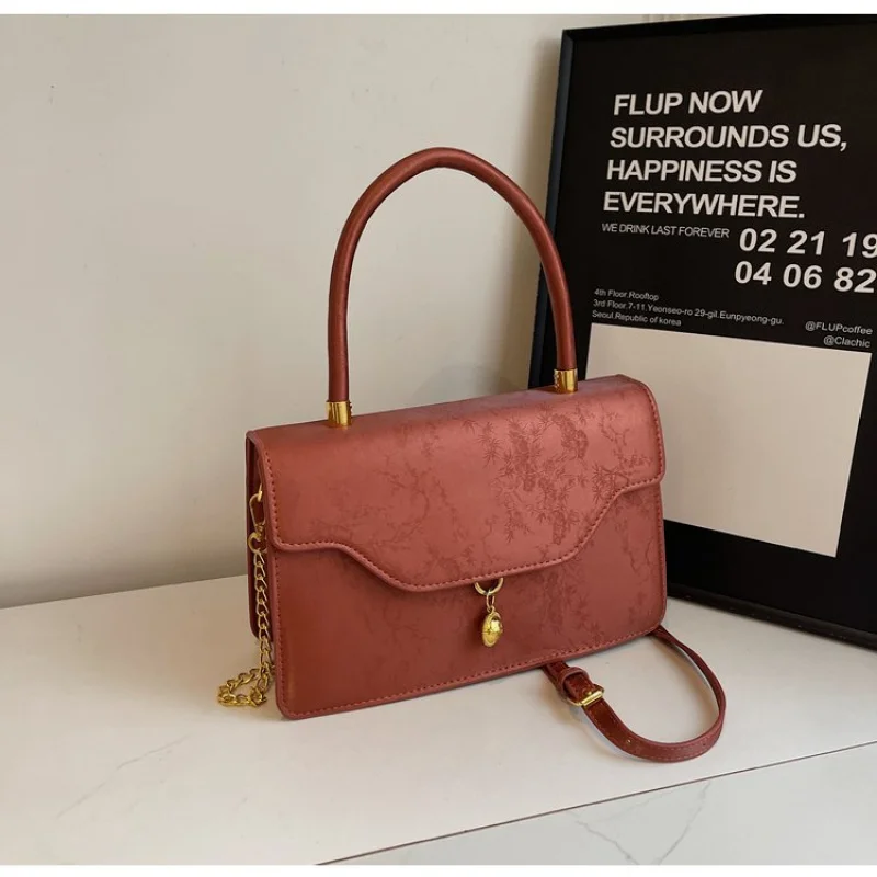 

Женская сумка через плечо из садовой кожи с принтом, высококачественная Парижская модная винтажная легкая повседневная сумка ​