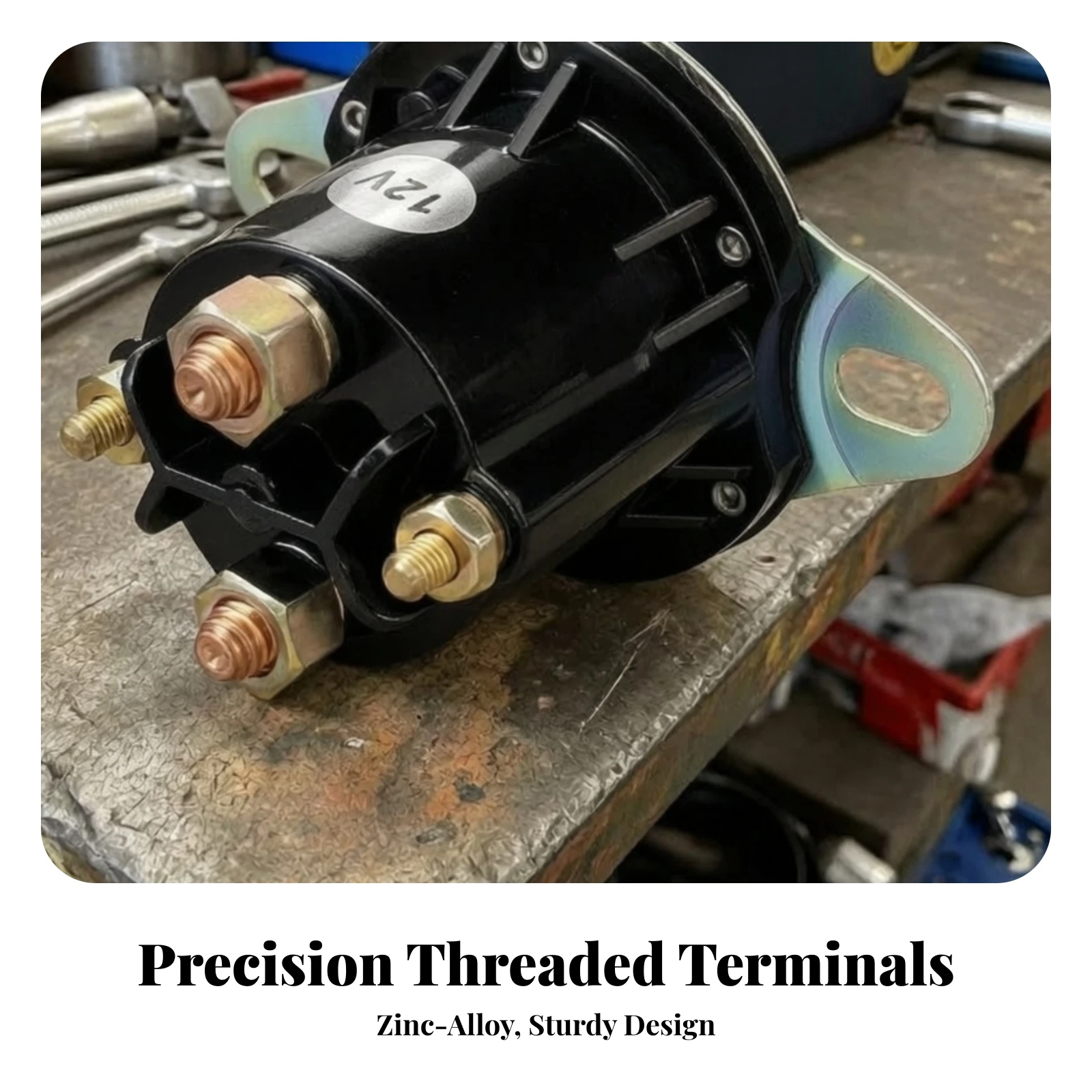 Solenoid Relay Easy-to-Mount 12V Solenoid Relay with Mounting Base Heavy-Duty Switch Oem Replacement for Starter Control