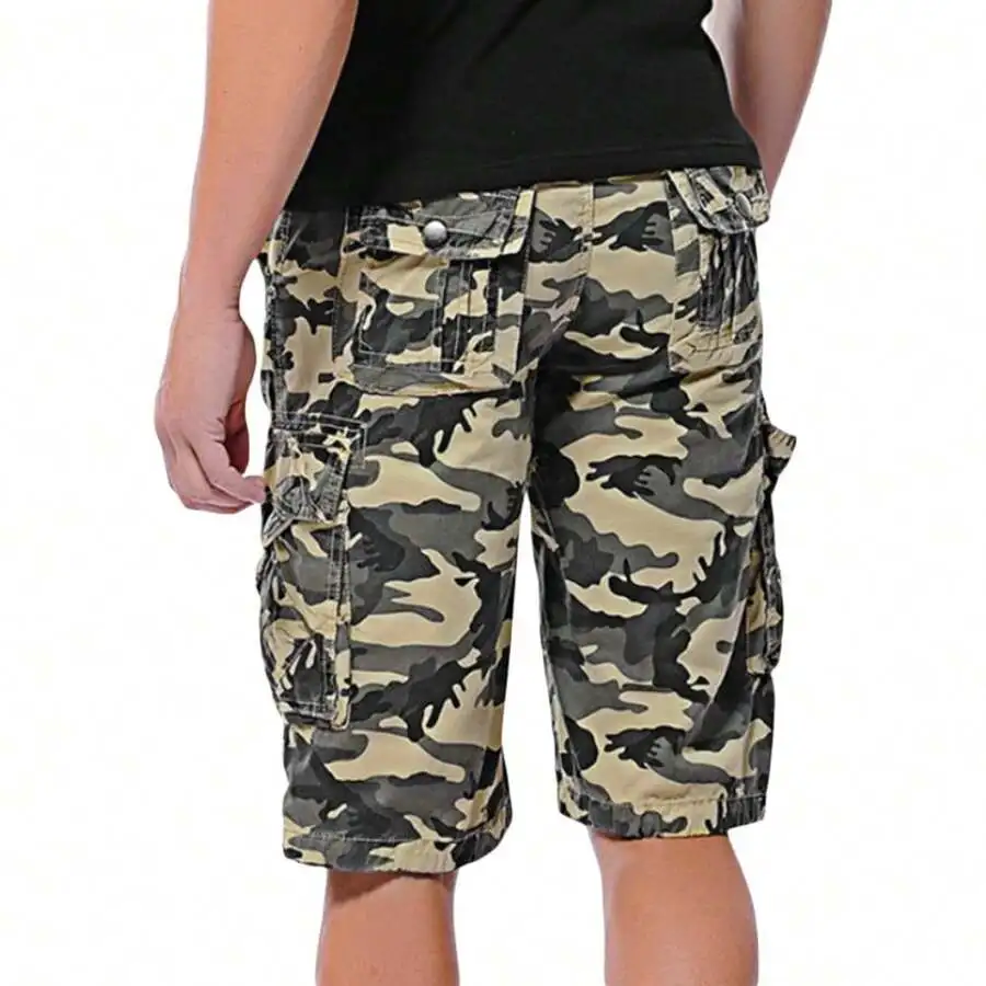 

Mens Casual Loose Camouflage Cargo Shorts With Pockets Summer