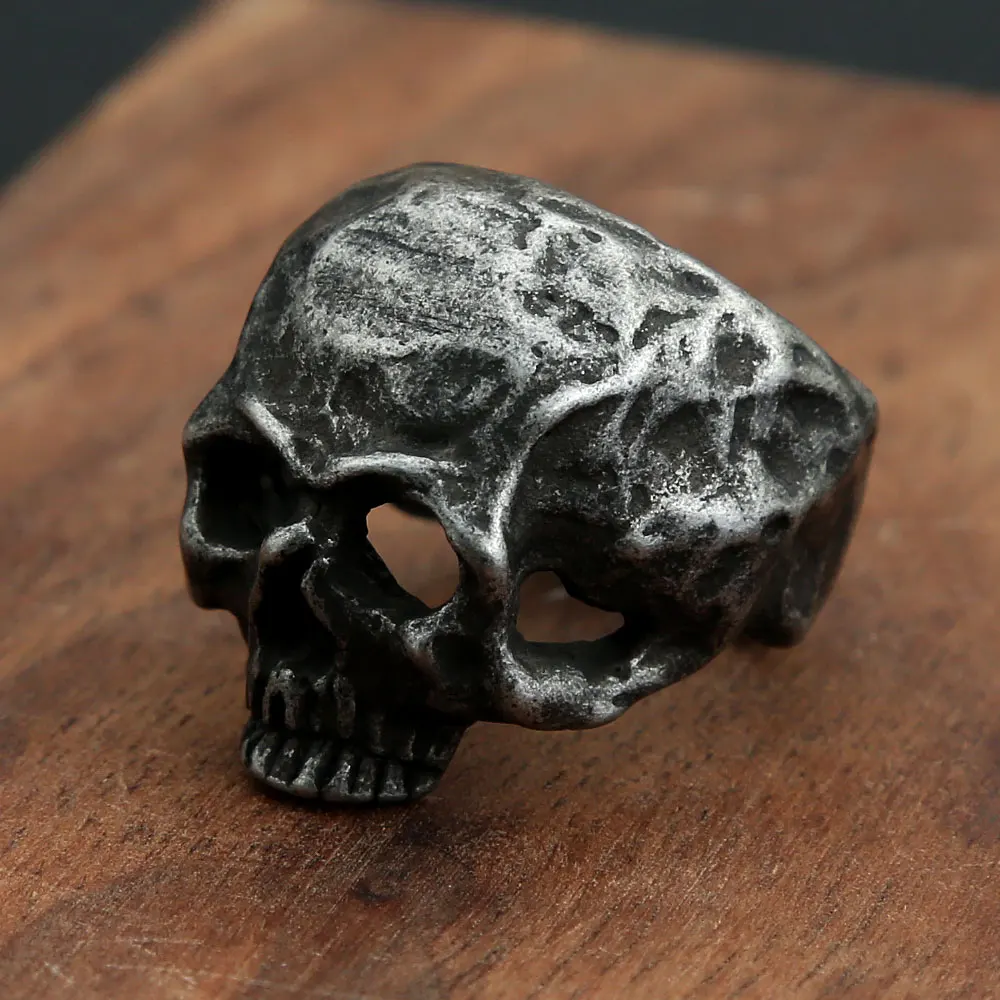 Vintage Skull Ring Punk Biker Motorcycle Band Rings For Men Women 316L Stainless Steel Fashion Jewelry Unique Gifts Wholesale