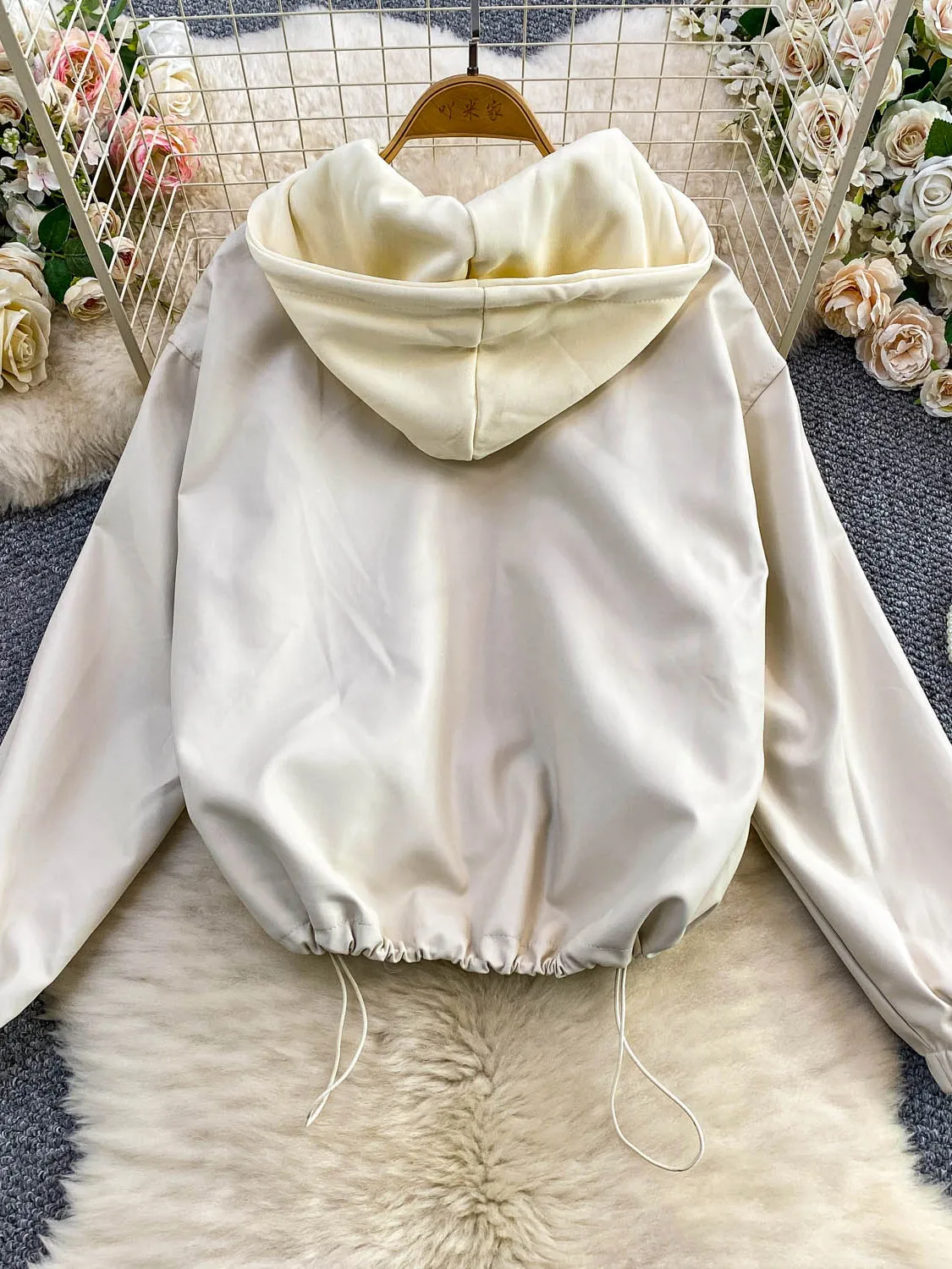 Abrigo de mujer Jaet de cuero PU con efecto adelgazante, informal, con capucha, diseño de cintura alta, ropa de abrigo larga de invierno