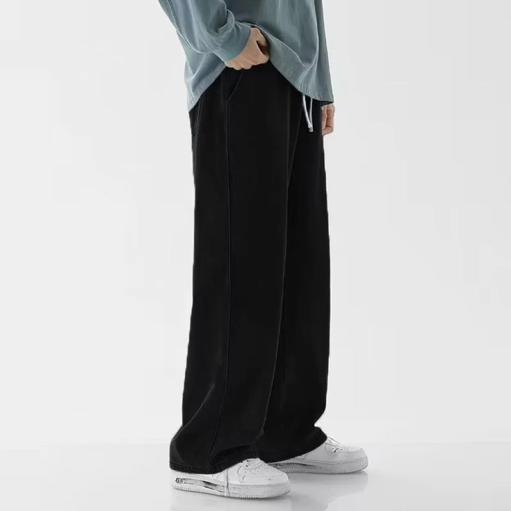 Neue Sommer-Jeans für Jungen, locker geschnitten, gerade Beine, leichte, weit geschnittene Hose, lässige Sporthose für Herren, atmungsaktiv, für den Alltag und Pendeln. – Detail 10