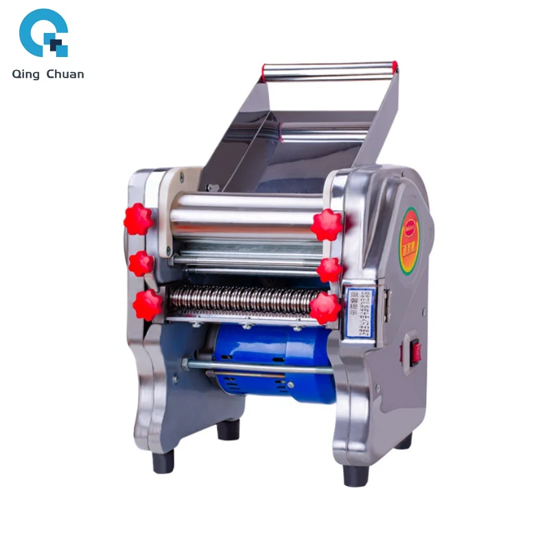 Upgrade-Full Stainless Steel Electric Noodle Machine For Commerical Home Manual Dough Laminator Bar