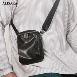 Mini Shoulder Bag Women First Layer Sheepskin Leather Unisex Casual Satchels Cell Phone Bags Crossbody Messenger Bag