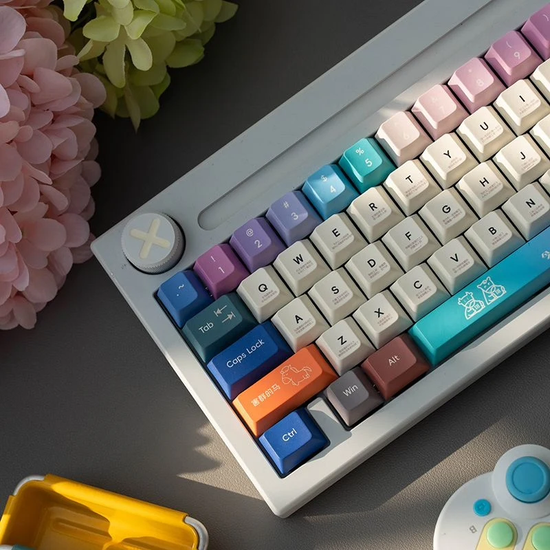 Custom Chill Rebel Theme Keycaps, OEM PBT Five-Side Dye-Sublimation, Unique High-End, for MX Switch Mechanical Keyboard