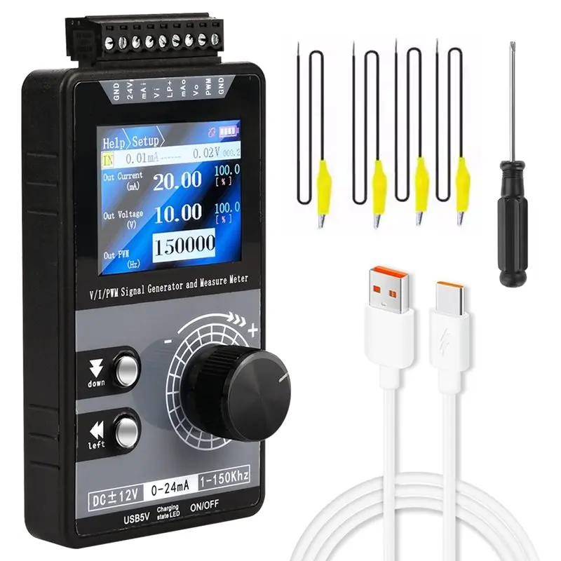 

【HOME TOOL】Handheld PWM Pulse Signal Generator 4-20Ma For Voltage Measurement Without Lithium Battery Current Source