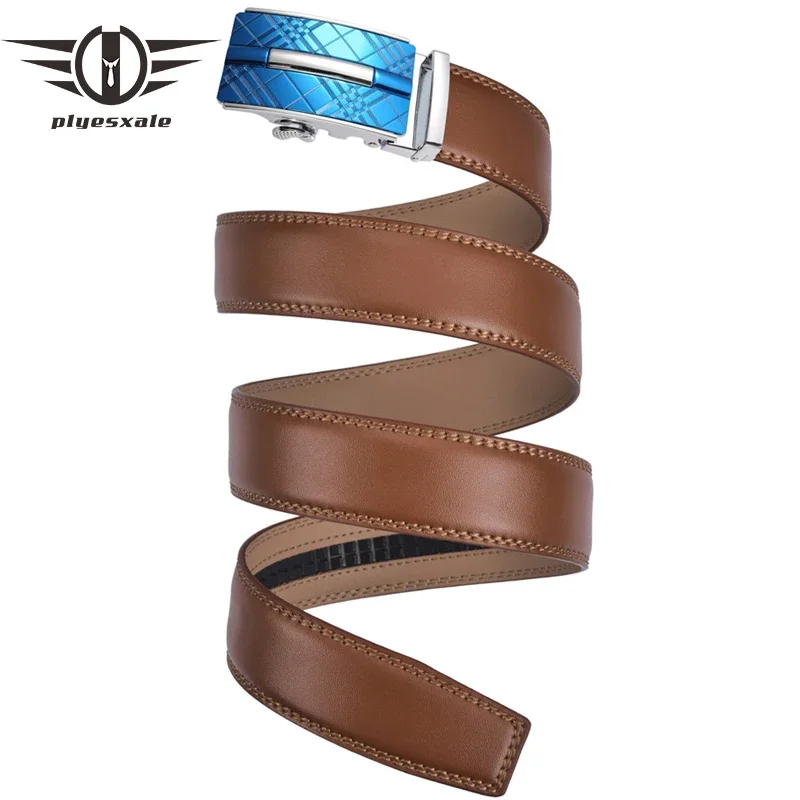 

2024 Luxury Brand Genuine Leather Belt For Men Designer Black Brown Waist Belt Automatic Ratchet Ceinture Homme Cummerbunds B122