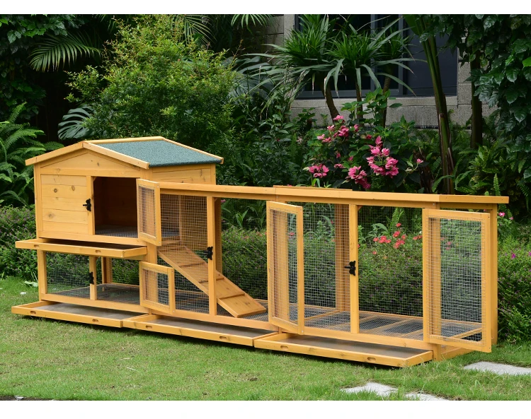 new Urine-proof Deluxe Double Deck Pet Cage for Dutch Pig Guinea Pig Pigeon Rabbit Hutch Outdoor Large Chicken Coop Pet Cages