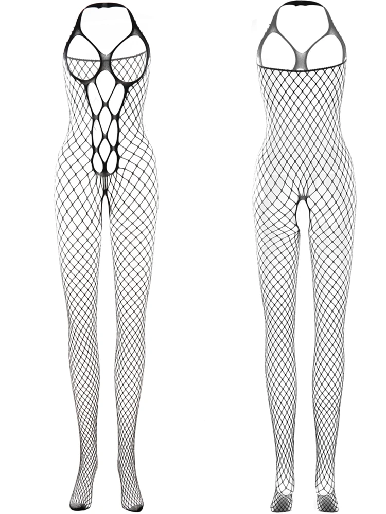 Lingerie apertada erótica para homens e mulheres, roupa interior de malha transparente, meia de corpo inteiro, trajes adultos