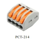 سلك كتلة المشبك كابل طرفي ل 215 موصلات كهربائية قابلة لإعادة الاستخدام موصل طرفي سلك منزلي سريع صغير #3