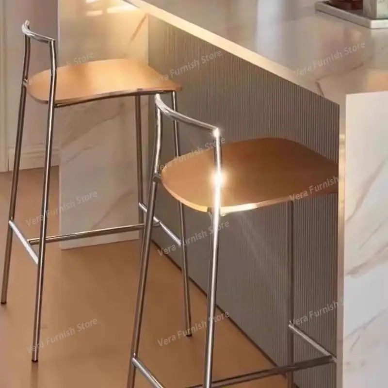 

Design Back Support Bar Chair Indusrial Wood Modern Island Office Bar Chair Dining Kitchen Nordic Banqueta Club Furniture