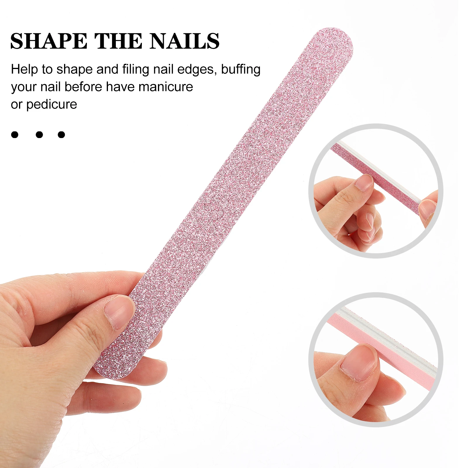30 قطعة ملفات الأظافر على الوجهين بريق إيفا مانيكير ملف المحمولة باديكير أداة مسمار التلميع تلميع تشكيل الملفات #2
