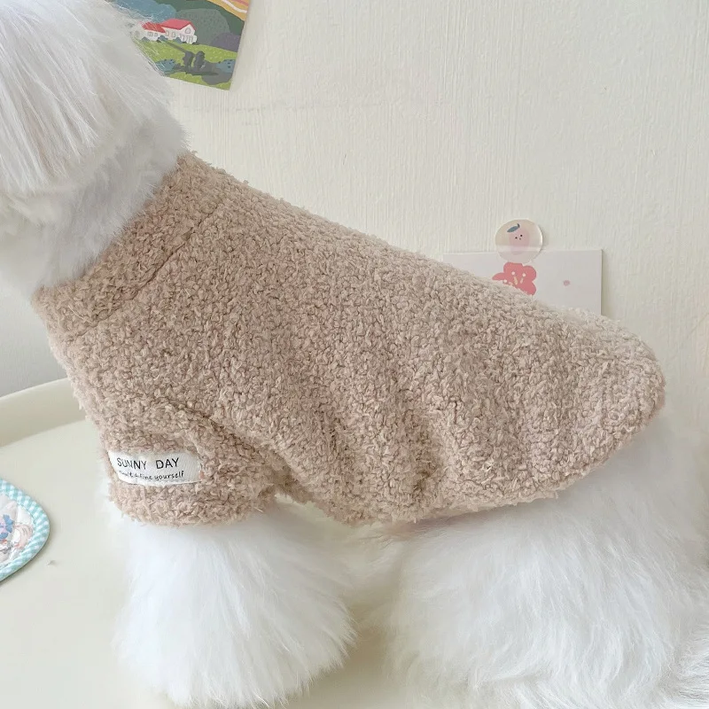 Dog Sweater for Small Dogs Winter Warm Solid Color Pet Sweater for Small Medium Dogs Dachshund Puppy Clothes Taddy Dog Supplies