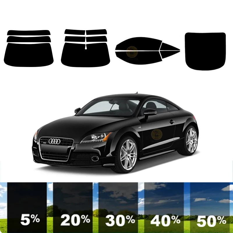 

precut Removable Window Tint Film For Car 100% UVR 5%-70%VLT Heat Insulation Carbon ﻿For AUDI TT 2 DR COUPE 2007-2015