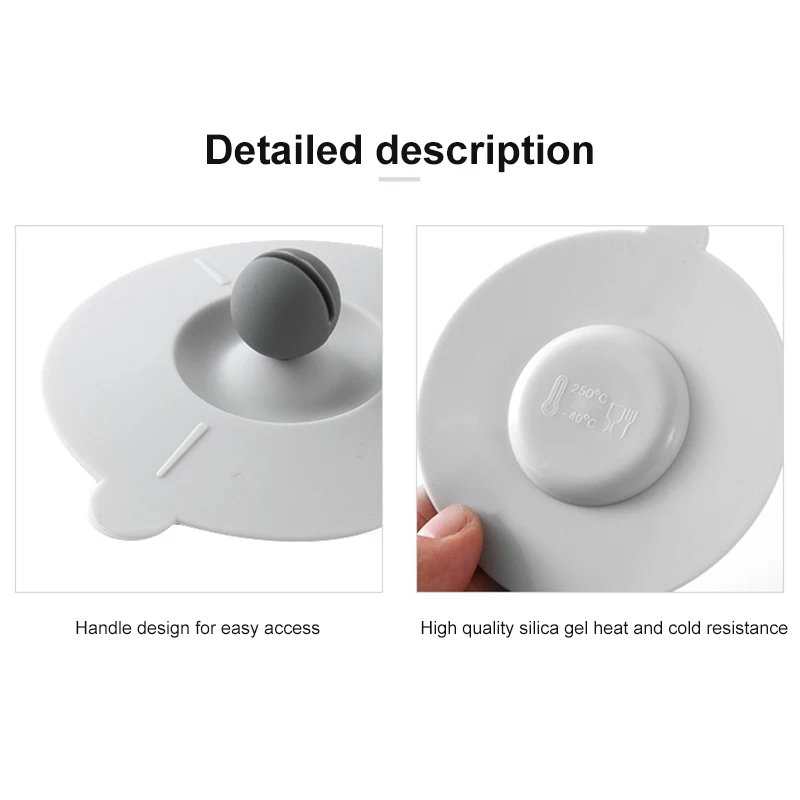 Couvercle de Tasse à Café Rond en Silicone, Anti-Poussière, Universel, Scellé avec Porte-Cuillère