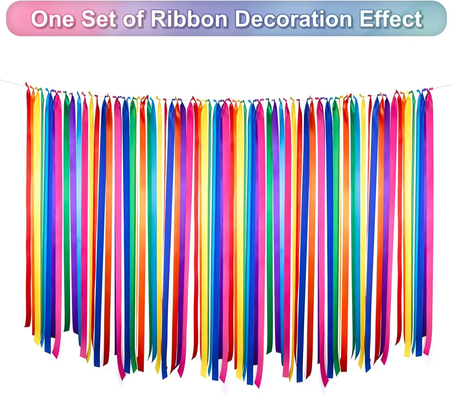 Rainbow Satin Ribbon - 87.5 Yds 1.57 Inch Wide Colorful Ribbon Rolls Assortment for Gift Wrapping, DIY Crafts, Tassel Garland, F