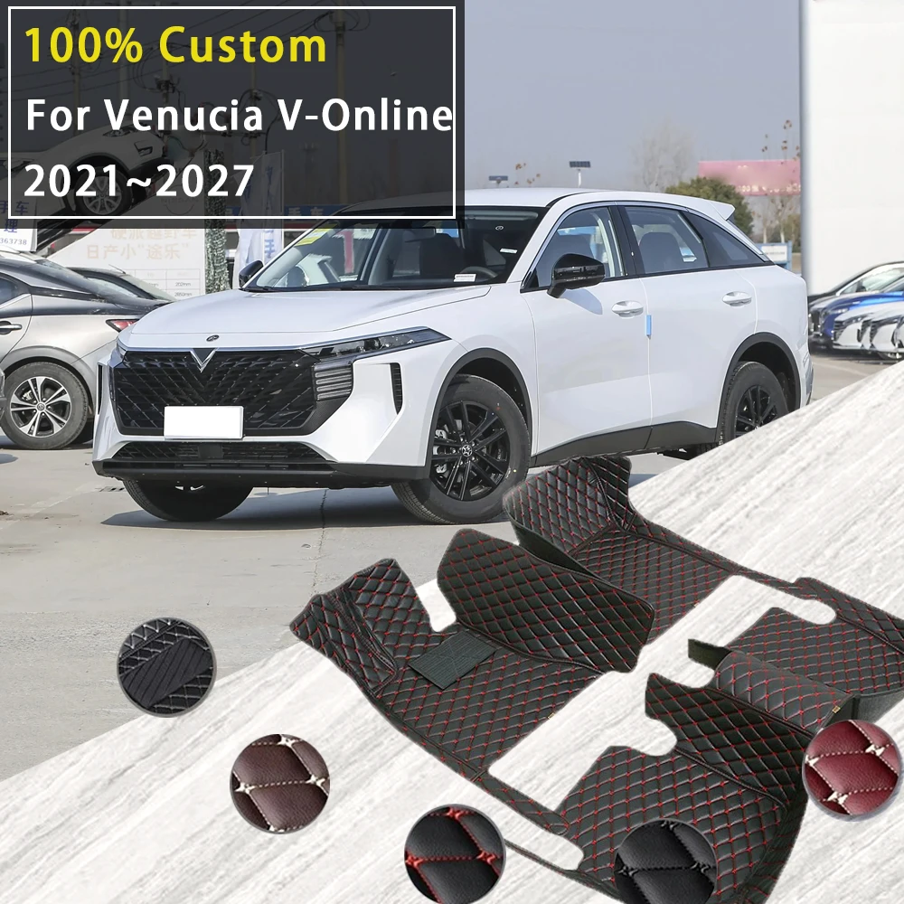 

Car Floor Mats For Venucia V-Online Da-V Big V Grand V 2021~2027 Waterproof Pads Cover Floor Carpets Carro Interior Accessories