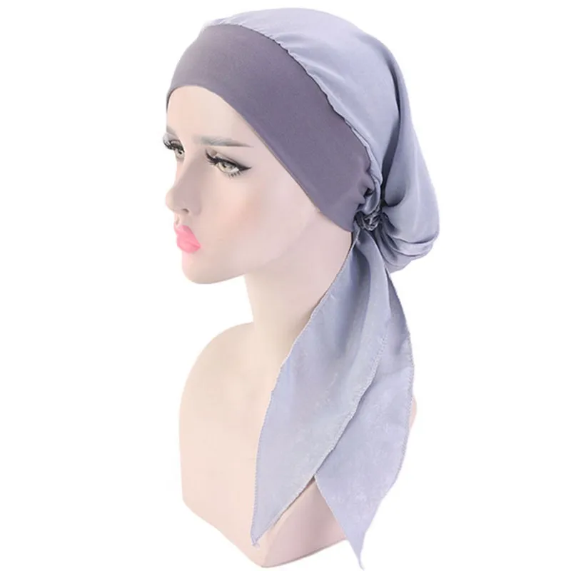 2024 Fashion Printed Flowers Women Inner Hijabs Cap Muslim Head Scarf Turban Bonnet Ready To Wear Ladies Wrap Under Hijab Cap