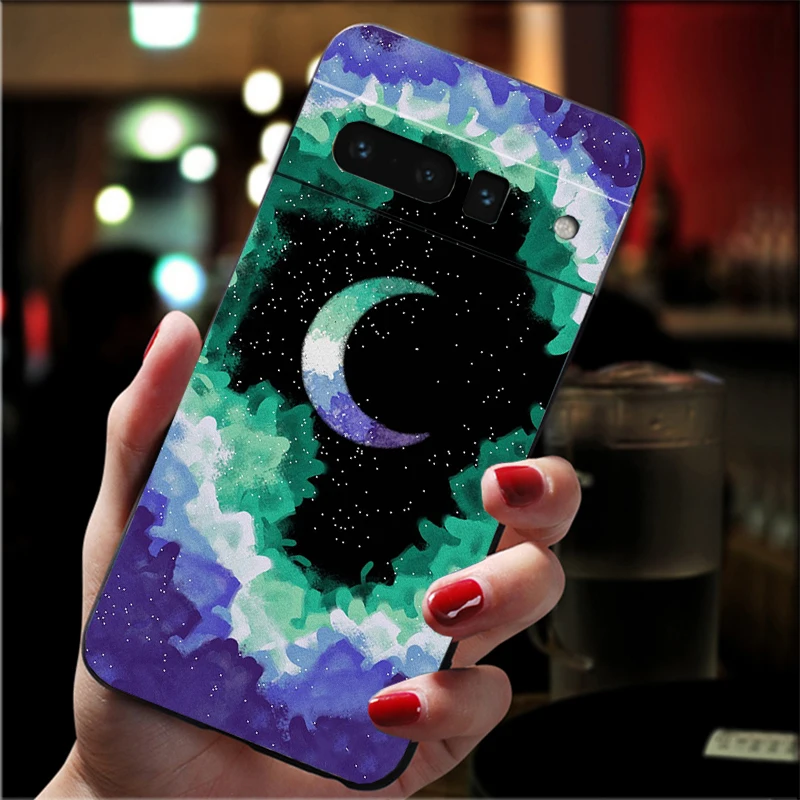 

Phone Case For Google Pixel 10 9 Pro XL 9A 8 7 6 Pro Pixel 8A 7A 6A Pixel 8 7 6 5 Moon Art