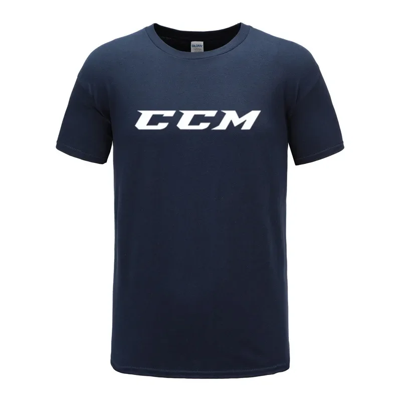 men's street T-shirt Ccm Logo Hockey Man T-Shirt men cotton tshirt summer brand teeshirt euro size free shipping