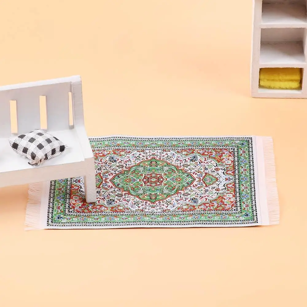 Turkish Style Mini House Decor  Accessories Floor Coverings Dollhouse Carpet Miniature Weaving Rug
