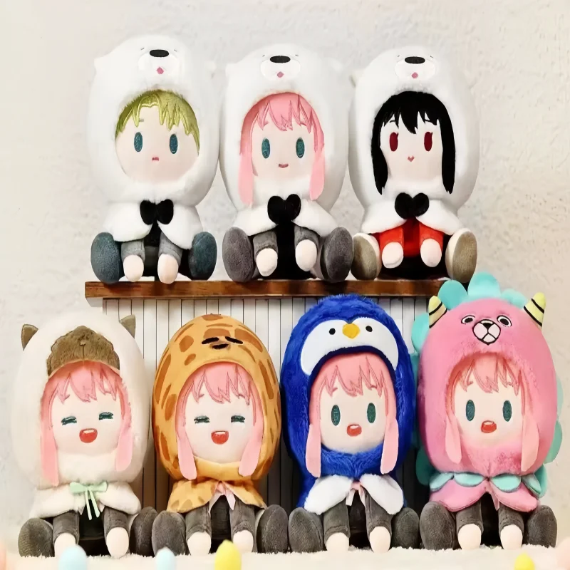 

In stock Morishima Spy×Family Cute Row Sitting Series Figure Keychain Blind Box Christmas Ornament Gifts For Anime Lovers toys