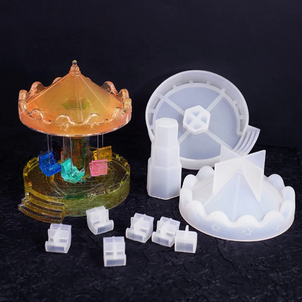 

Rotary Flying Chair Mold Silica Gel Epoxy Silicone Casting DIY Craft Reusable Nonstick Easy Cleaning Practical