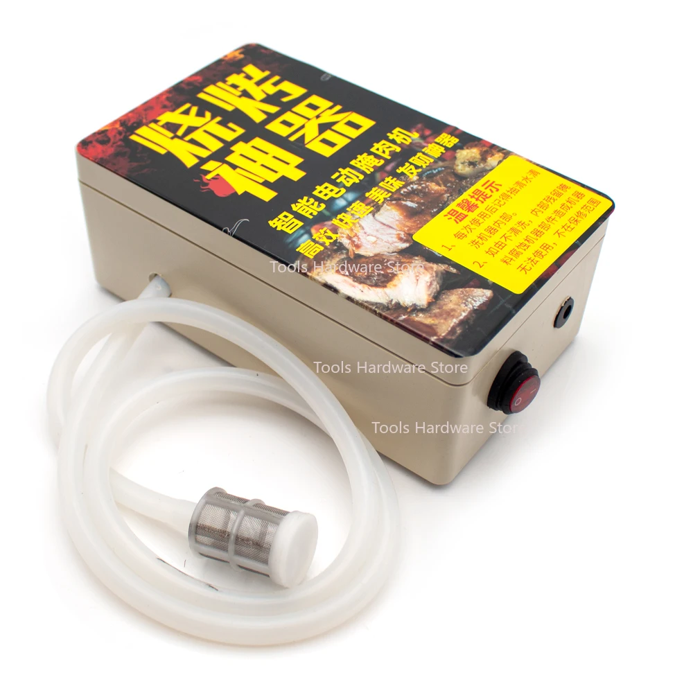 Elektrische Hochdruck-Speckpumpe, Pistole, Fleischsalzlösung, Spritzenpumpe, Lebensmittelqualität, elektrischer Injektor, Fleischprozessor, 60 W, mit 10 Nadeln