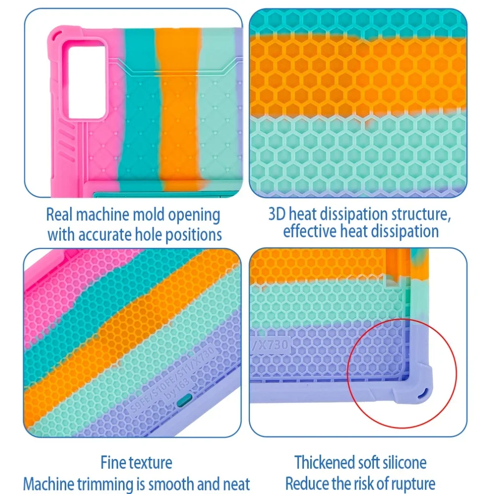Tablet Cover For Samsung Galaxy Tab A11Plus A9+11'plus Case SM-X210 X215 X230 A9 8.7 SM-X110/X130 Soft Silicon Kids Stand Funda