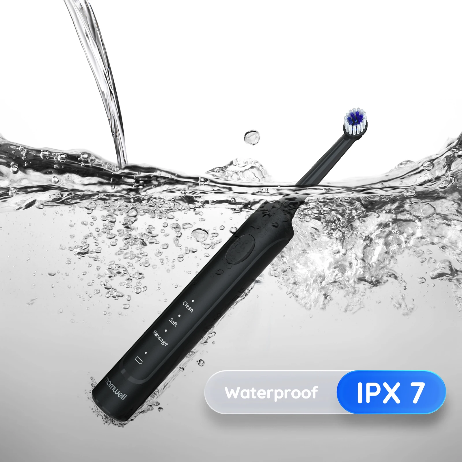 فرشاة أسنان كهربائية بالموجات الصوتية 3 طرق USB تهمة الكبار مقاوم للماء بالموجات فوق الصوتية التلقائي الروتاري الأسنان 4 فرش استبدال رؤساء