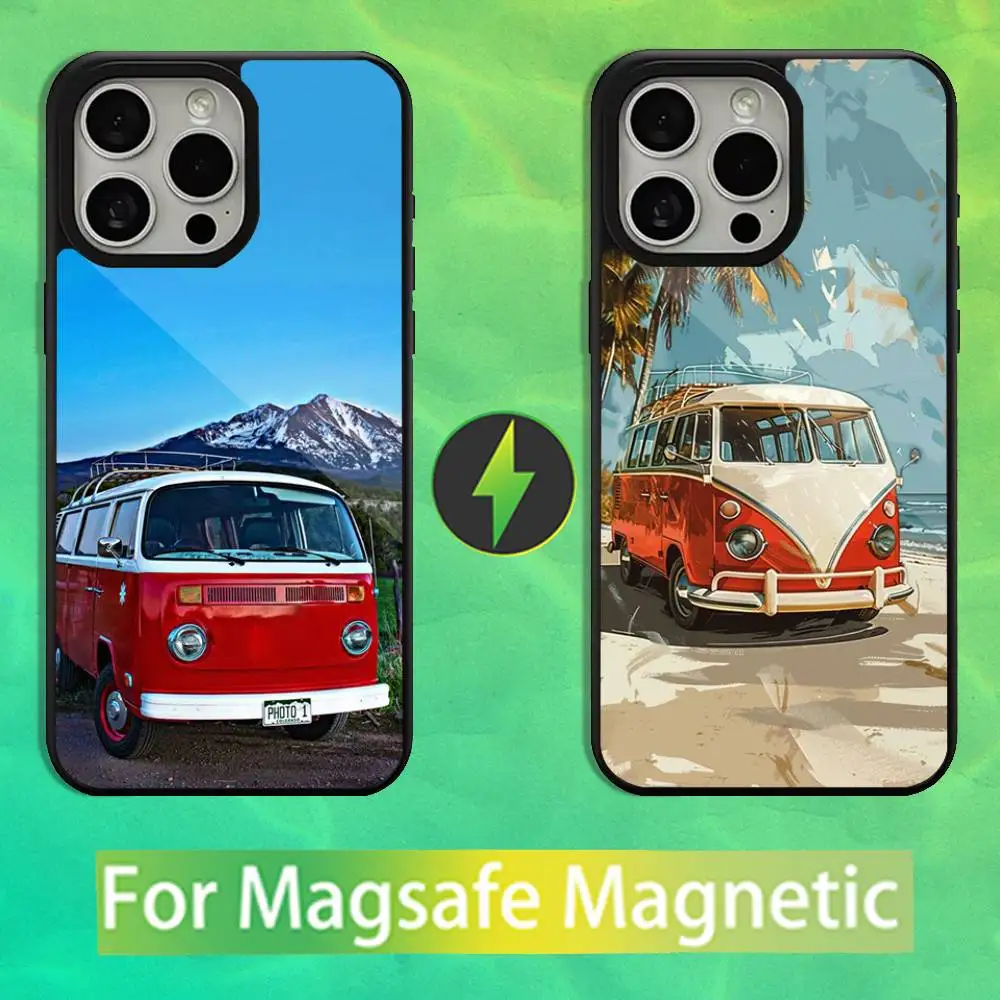 

Combi Van Surf Phone Case For iPhone 16,15,14,13,12,11,Pro,Max,Plus,Mini,Magsafe,Magnetic Wireless Charging Case