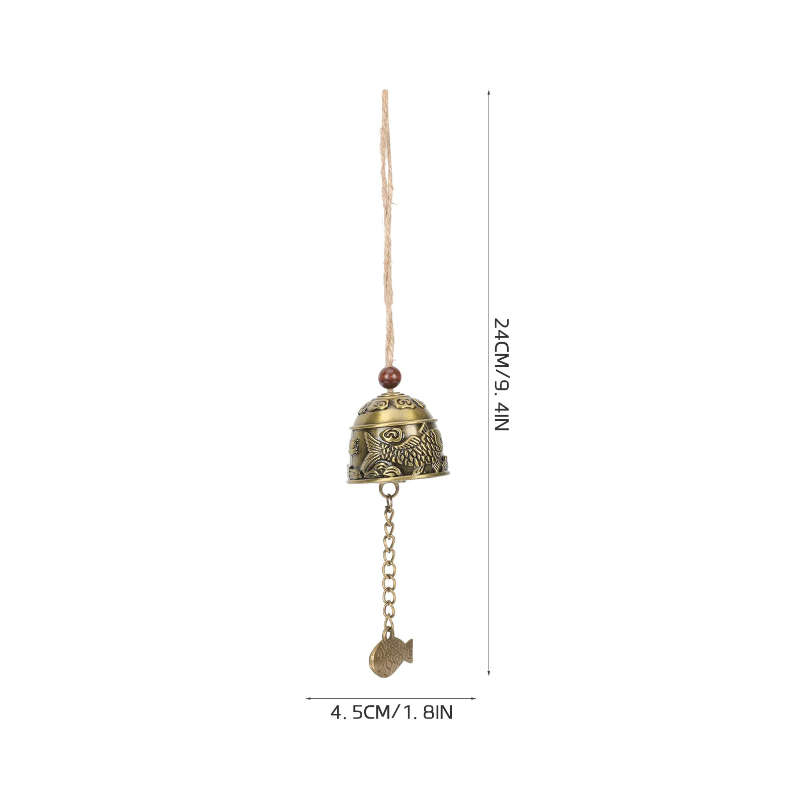 

Alloy Car Wind Bell Vintage Dragon Pattern Hanging Bell Decorative Wind Chime Pendant Home Garden Door Car Hanging Ornament