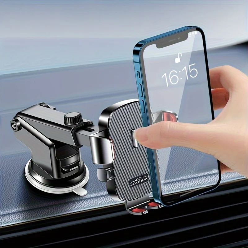 Lcars Auto-Handyhalter, universelle Navigationshalterung mit Nano-Saugnapf, Armaturenbrett-Handyhalter für das Auto, klemmt das Telefon fest und kann horizontal und vertikal gedreht werden